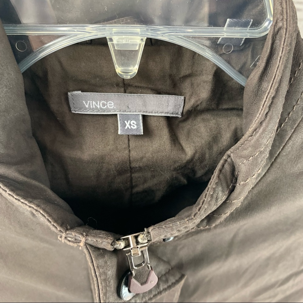 Vince. Brown Leather Jacket - Picture 5 of 7